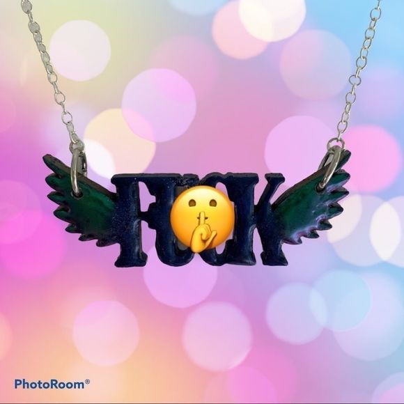 *SALE* NWT Flying F@ck Necklace 24” Chain - Picture 1 of 12